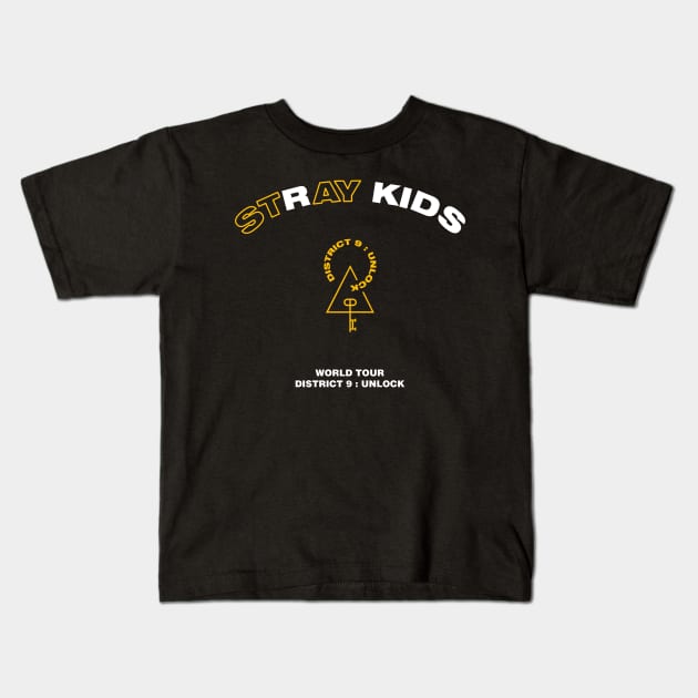 Kpop Stray Kids District 9 Unlock World Tour Kids T-Shirt by LySaTee